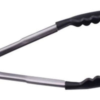 Stainless Steel Tongs with nylon Head 24cm Black