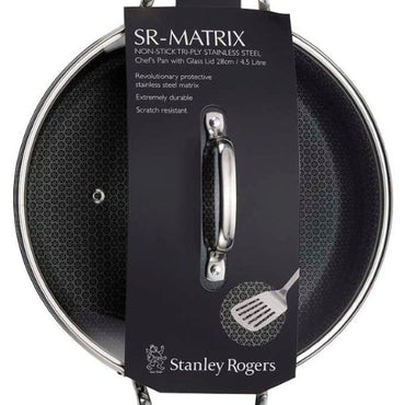 Stanley Rogers Matrix Chefs Pan with lid 28cm 4.5Ltr