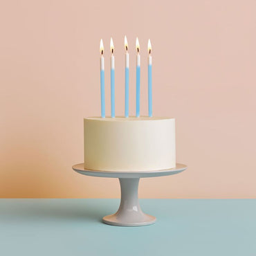 OMBRE Cake Candles Blue Pack 12