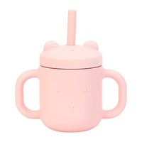 Mini Sippi Bear W Handles Blush Pink