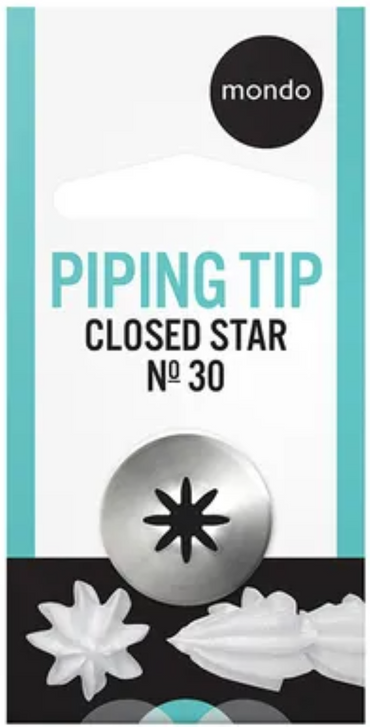 Mondo #30  S/S Closed Star Piping Tip