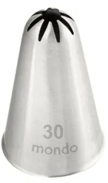 Mondo #30  S/S Closed Star Piping Tip