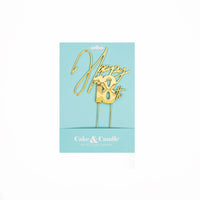 Gold Metal Cake Topper Happy 18th