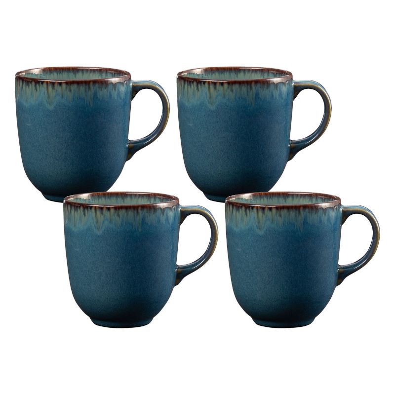 Mason Cash Reactive Blue Set 4 Mugs 400ml