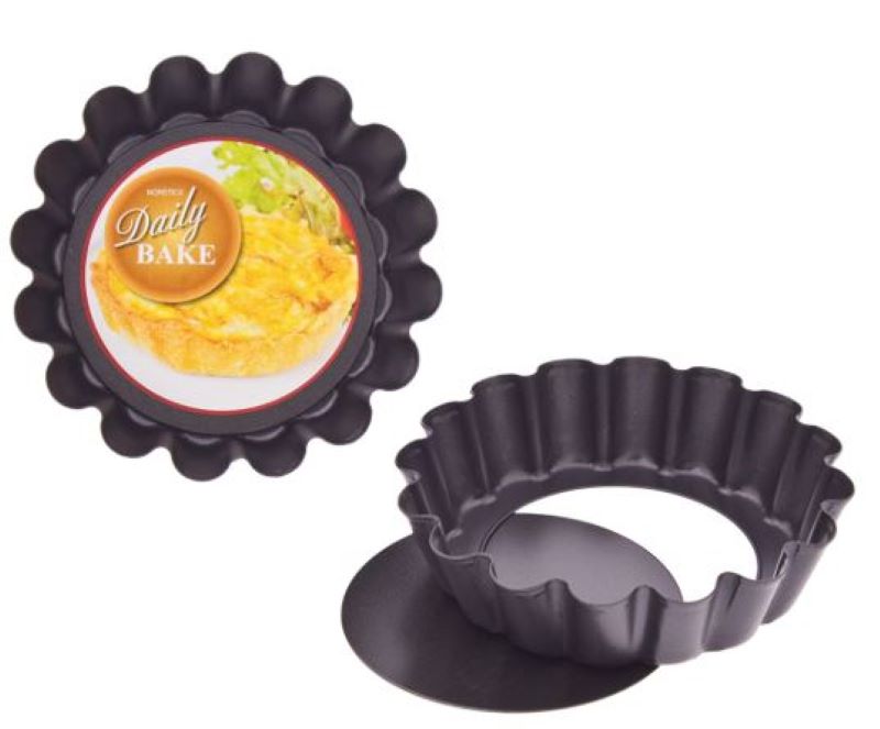 Non Stick Deep Mini Quiche Pan 12x3cm