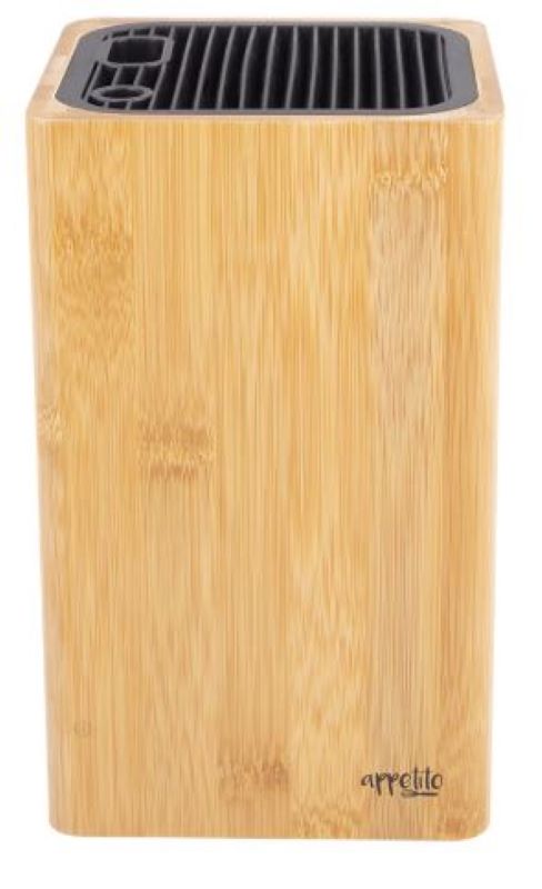 Appetito Square Universal Knife Block - Bamboo