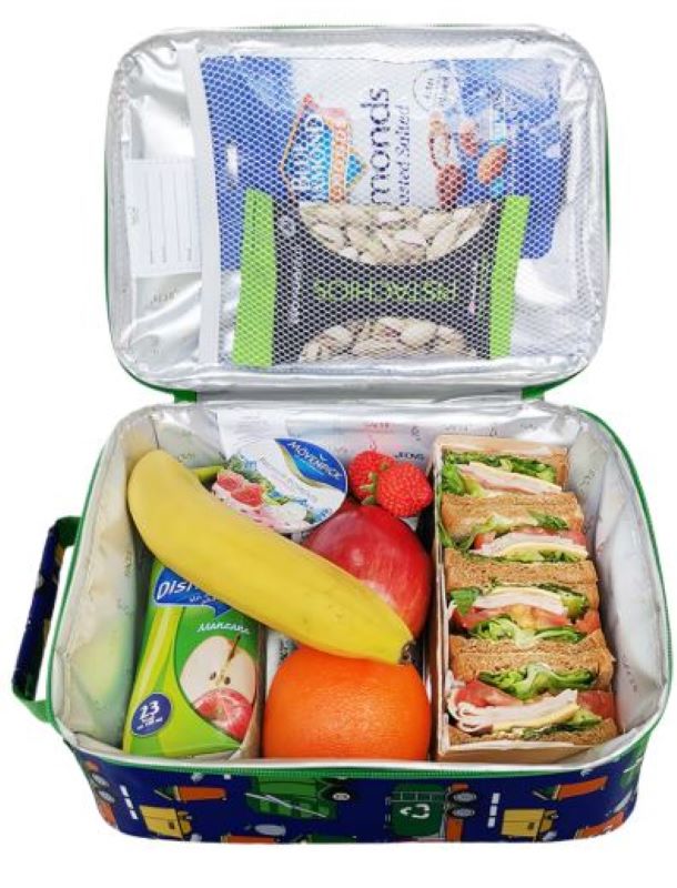 Sachi Insulated Junior Lunch Bag - Garbage Trucks