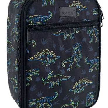 Sachi Insulated Junior Lunch Bag - Neon Dinosaur