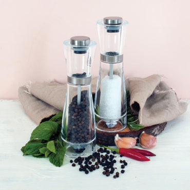 Wilkie Salt & Pepper Mill Set Acrylic 17.5cm