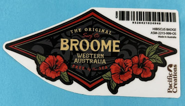 Mens Sticker - Hibiscus Badge 2215