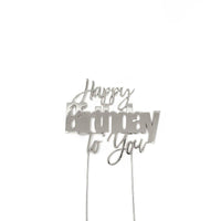 Silver Metal Topper - Happy Birthday To You