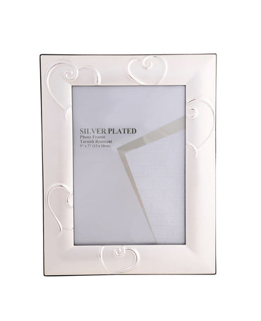 Silver Hearts Frame 5x7