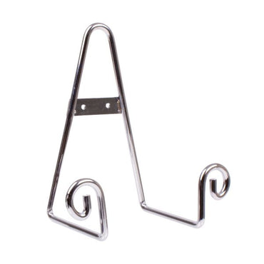 Large Scroll Plate Stand 21cm Chrome