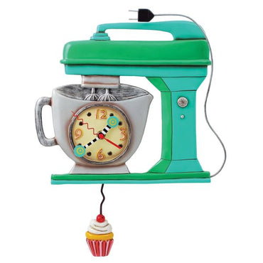 AD Clock Vintage Mixer Green P1370