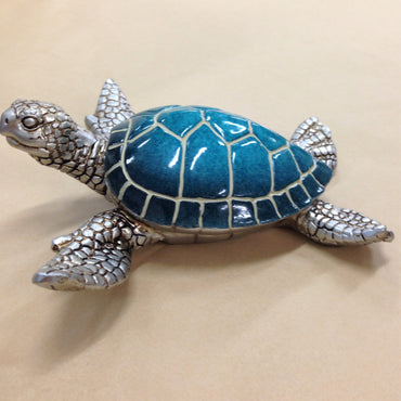 12.5cm Blu Turtle Silv Body TURTSILB